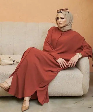 Abaya Long Sleeve Shirt modest Dress - Hstrends