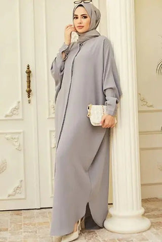 Abaya Long Sleeve Shirt modest Dress - Hstrends