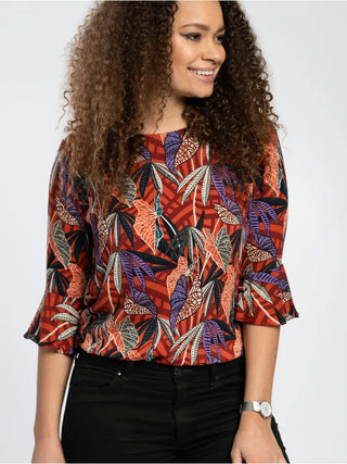 Fluted Sleeve Blouse in Vibrant Leaf - Premium Blouse from Pentlebay - Just £32! Shop now at hstrends