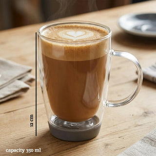 Amari Double Wall Glass Mug with Silicone Base 350ml - Hstrends