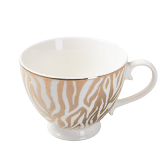 Animal Luxe Footed Mug Zebra Print Gold - Hstrends