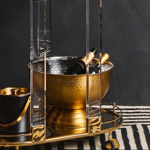 Ankara Gold Finish Champagne Bowl - Hstrends