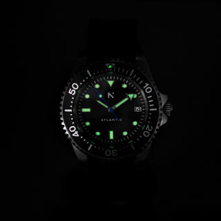 'Atlantic' Dive Watch (40mm) | Moss Green - Hstrends