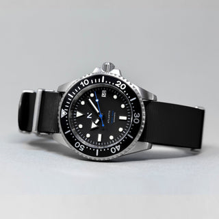 'Atlantic' Dive Watch (40mm) | Seal Black NATO - Hstrends