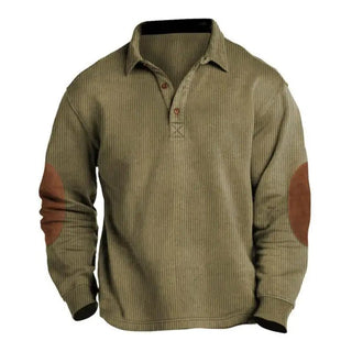 Augusto Long Sleeve Corduroy Polo shirt - Hstrends