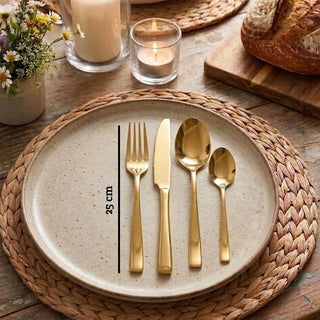 Avie Glow 16 Piece Gold Cutlery Set - Hstrends