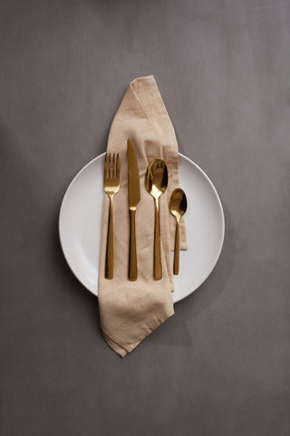 Avie Glow 16 Piece Gold Cutlery Set - Hstrends