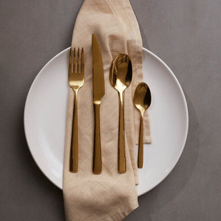 Avie Glow 16 Piece Gold Cutlery Set - Hstrends