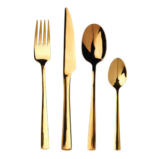Avie Glow 16 Piece Gold Cutlery Set - Hstrends