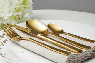 Avie Glow 16 Piece Gold Cutlery Set - Hstrends