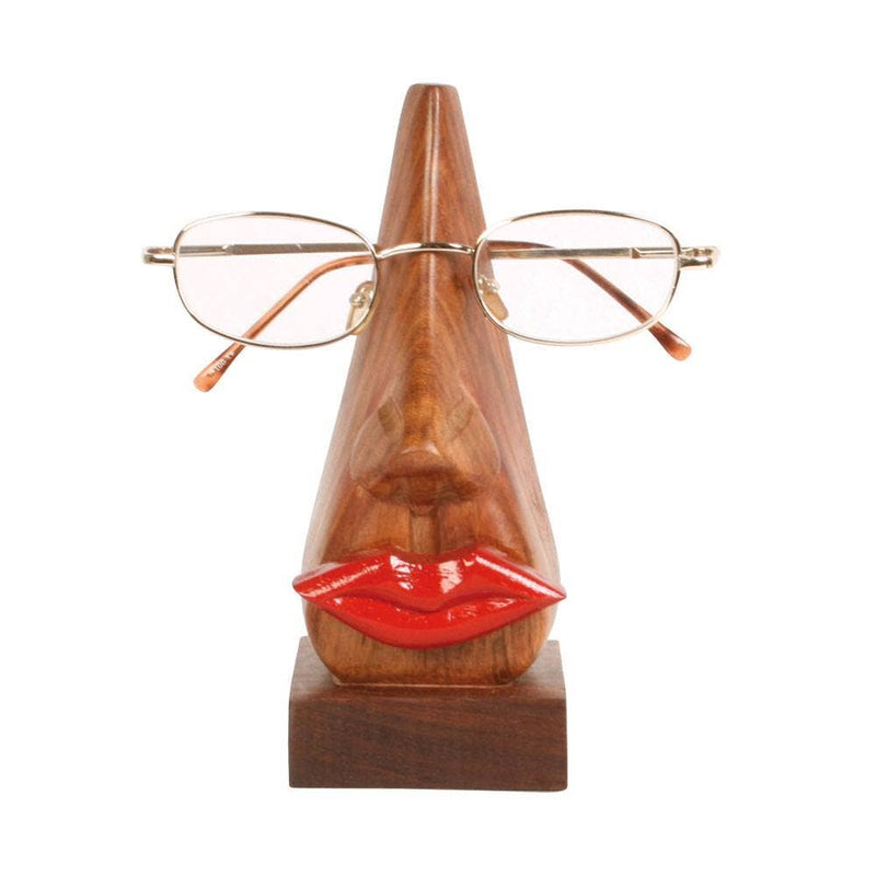 hand made Rosewood Spectacle Stand, Red Lips,