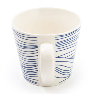 Blue Wide Mug Nautical Lines