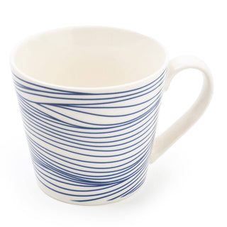 Blue Wide Mug Nautical Lines