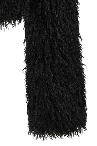 Banned Zafira Black Faux Fur Cropped Jacket - Hstrends