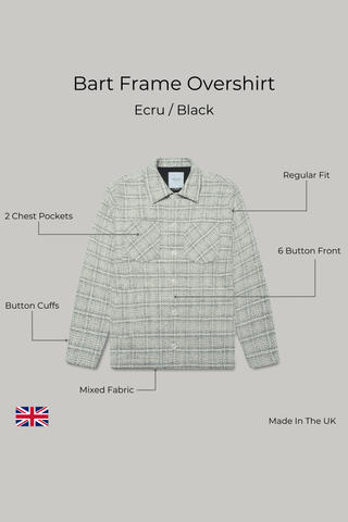 Bart Frame Overshirt - Ecru / Black - Hstrends
