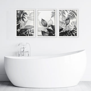 Bathroom Wall Prints | Set of 3 Botanical Wall art Prints - Hstrends