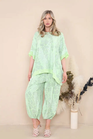 Lime Sequin Trim Harem Set dress - Premium women dresses from Lucyspark - Just £25! Shop now at hstrends