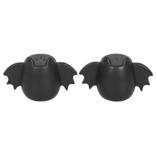 Gothic Bat Wing Halloween Salt and Pepper Shakers