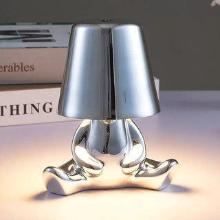 Bedside USB Chargeable Lamp Thinker Silver Edition - Hstrends