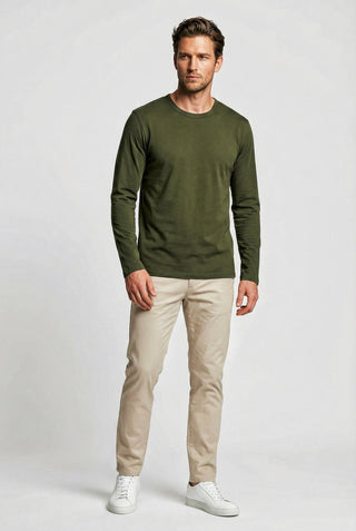 Bevis Long Sleeve Cotton T-shirt - Bottle - Hstrends