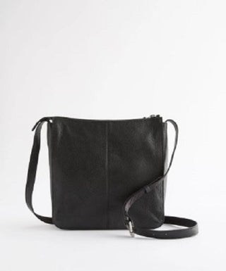 Black Leather Pocket cross body Messenger Bag - Hstrends