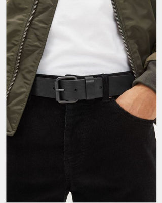 Black signature Italian leather belt - Hstrends