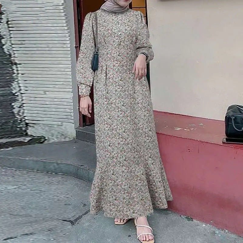 bohemian dress hijab 2423 Authentic Patterned Hijab Dress