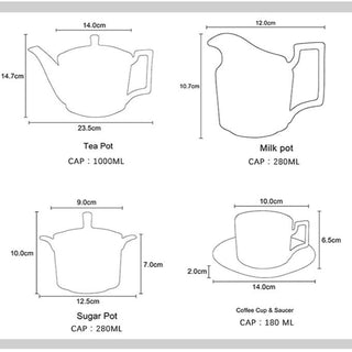 Azure Royale Imperial Bone China Tea Set