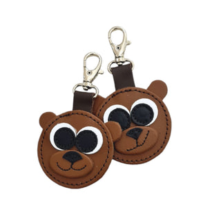 Brown Bear Handmade Leather Bag Charm - Hstrends