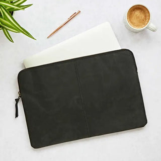 Buffalo Leather 14 Inch Laptop Case - Handmade - Hstrends
