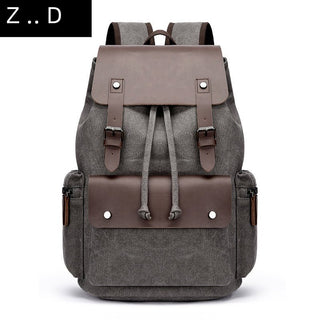 Casual Canvas Dual - shoulder Computer Backpack unisex - Hstrends