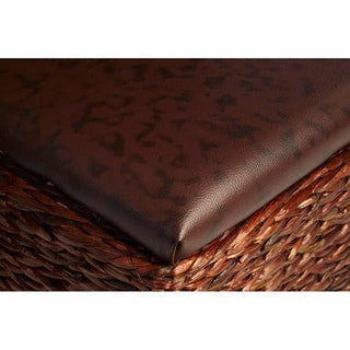 Cattail Leaf Ottoman Storage - Set of 2 - Hstrends
