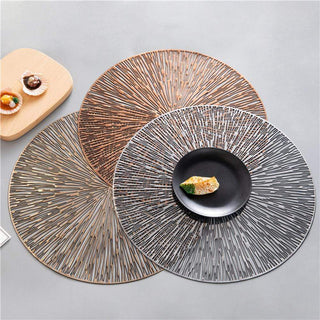 Chic Home Placemats - Gold - Set of 2 - Hstrends