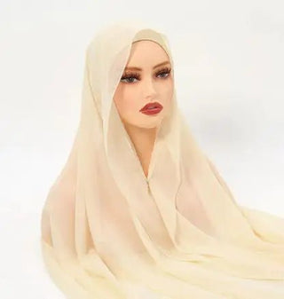 Chiffon Hijab With Magnetic Buckle - Hstrends