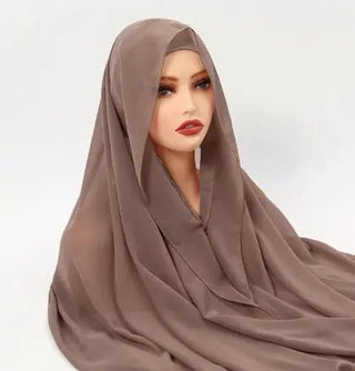 Chiffon Hijab With Magnetic Buckle - Hstrends
