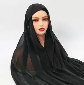 Chiffon Hijab With Magnetic Buckle - Hstrends