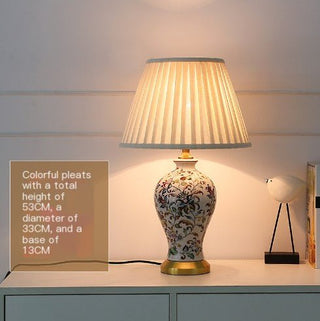 Classic Ceramic Lamp with Porcelain Finish (One Piece) - Hstrends