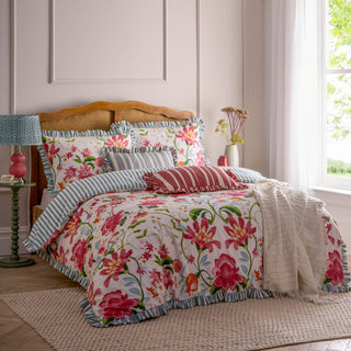 Claudia Floral Ruffle Duvet Cover Set Multicolor - Hstrends