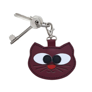 Colourful Cat Bag Charm - Oxblood - Hstrends