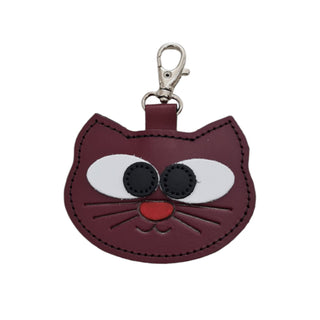 Colourful Cat Bag Charm - Oxblood - Hstrends