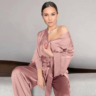comfortable Sleepwear full sleeve 2 Piece satin set - Hstrends