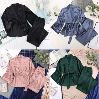 comfortable Sleepwear full sleeve 2 Piece satin set - Hstrends