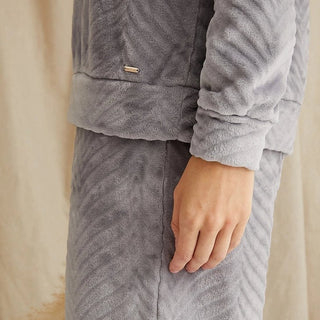 Cosy Chevron Loungewear Set in Shale Grey - Hstrends