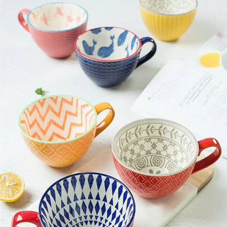 Creative Hand - Painted Ceramic Mug for Breakfast - Hstrends