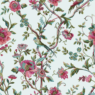Vintage Chinoiserie Floral Exotic reversible Duvet Cover Set Jade