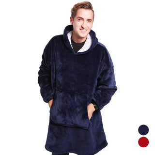 Fleece Sherpa Blanket with Sleeves - Hstrends