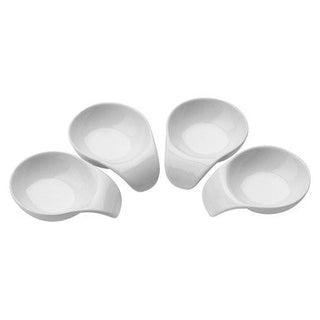 Dela Set Of Four White Tapas Serving Dishes - Hstrends