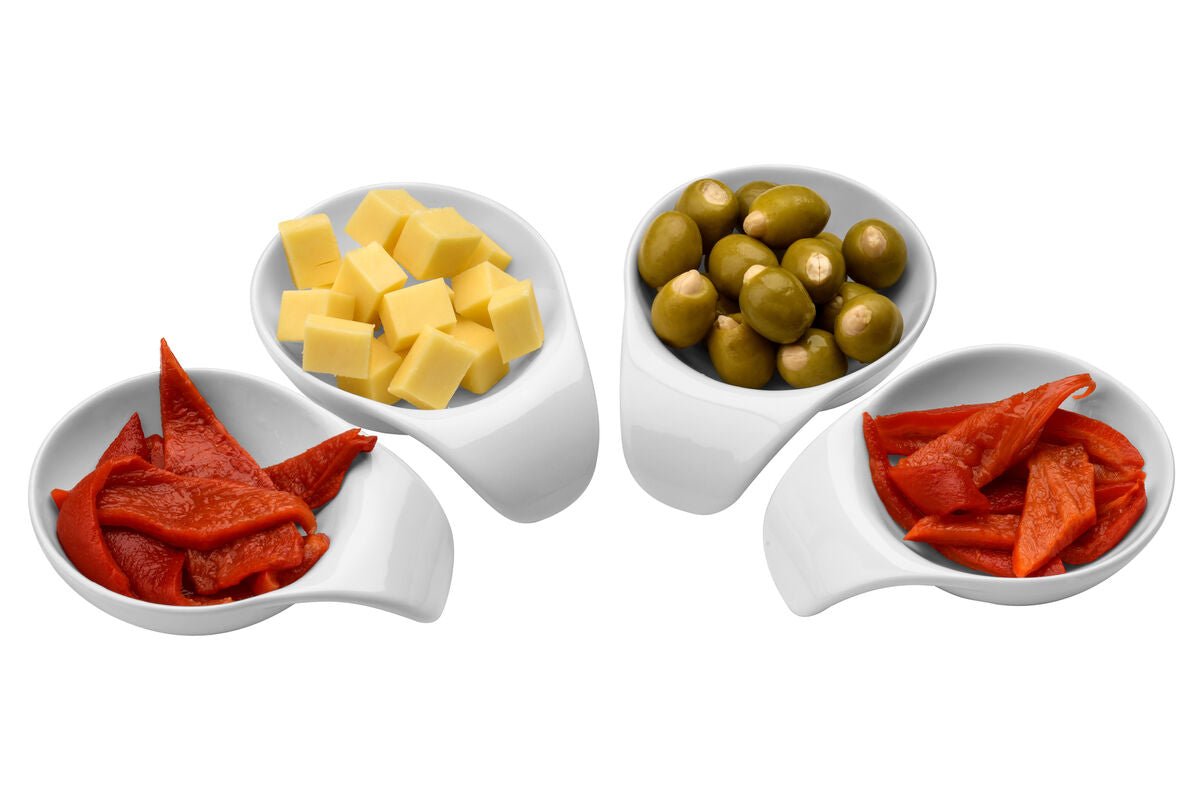 Dela Set Of Four White Tapas Serving Dishes - Hstrends