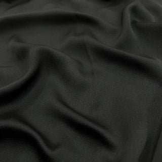 Grain satin hijab with reversible chiffon inner lining: Black