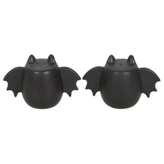 Gothic Bat Wing Halloween Salt and Pepper Shakers